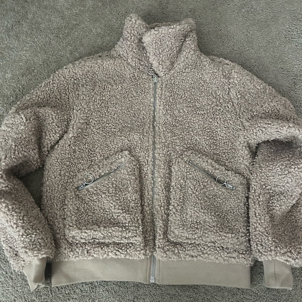Garage Beige Sherpa Jacket